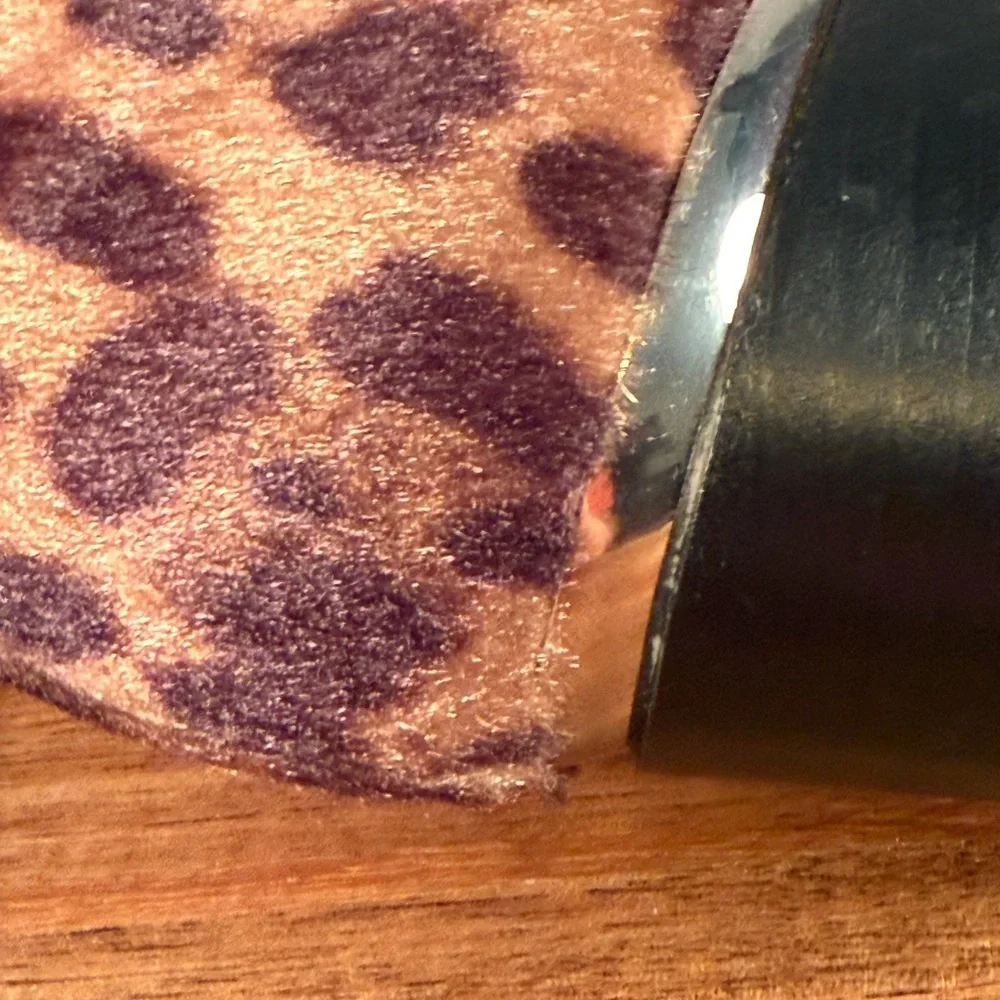 Nine West Taye Leopard Print Faux Pony-hair Chelsea Heeled Boot Size 8.5
